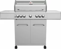 Grillfürst G521E 5-Brenner Edelstahl-Gasgrill - 1. FC Köln Edition - Edelstahlroste