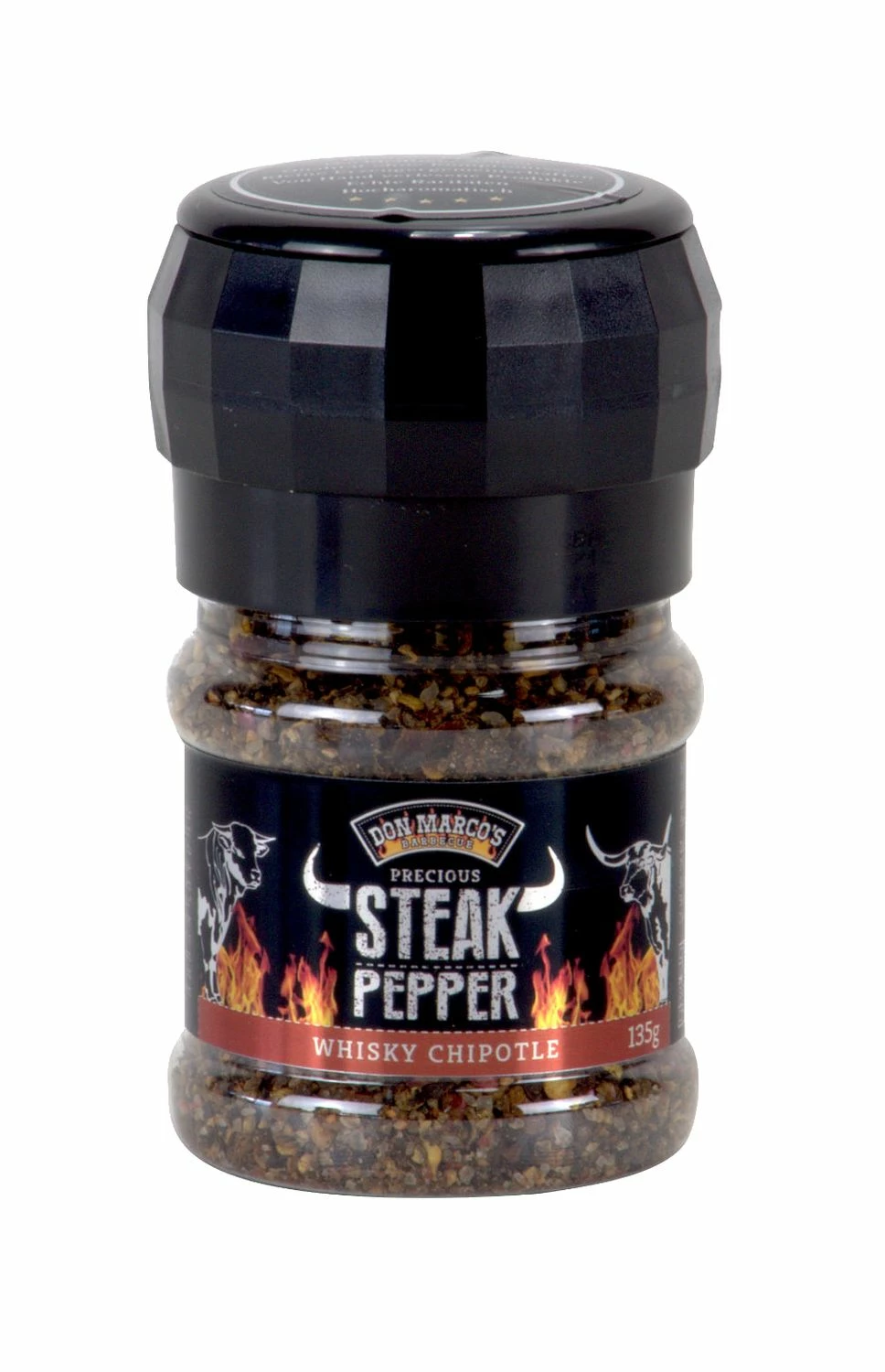 Don Marcos Steak Peffer - Whiskey Chipotle - Mit Mühlenaufsatz, 135 G