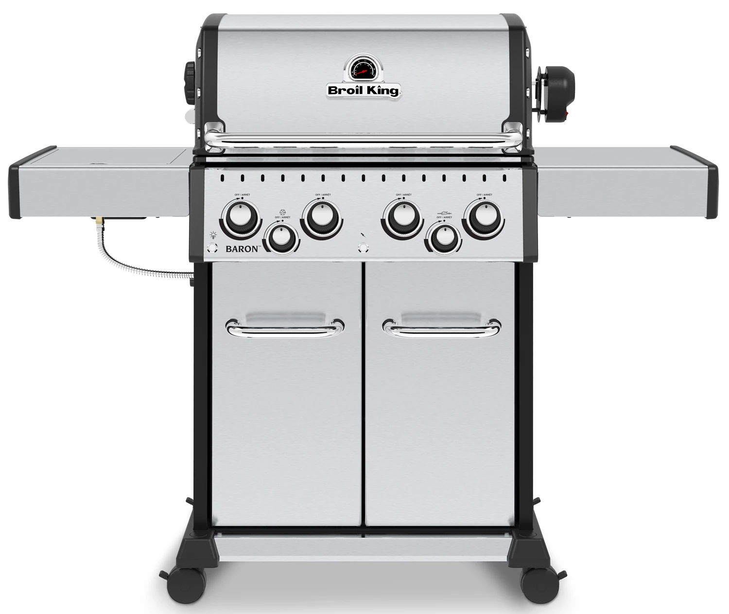 Broil King Baron S490 IR Gasgrill Inkl. Drehspieß + Infrarot-Seitenbrenner - Modell 2023 - Grillfürst Deal Mit Zusätzlichen Edelstahl Grillrosten