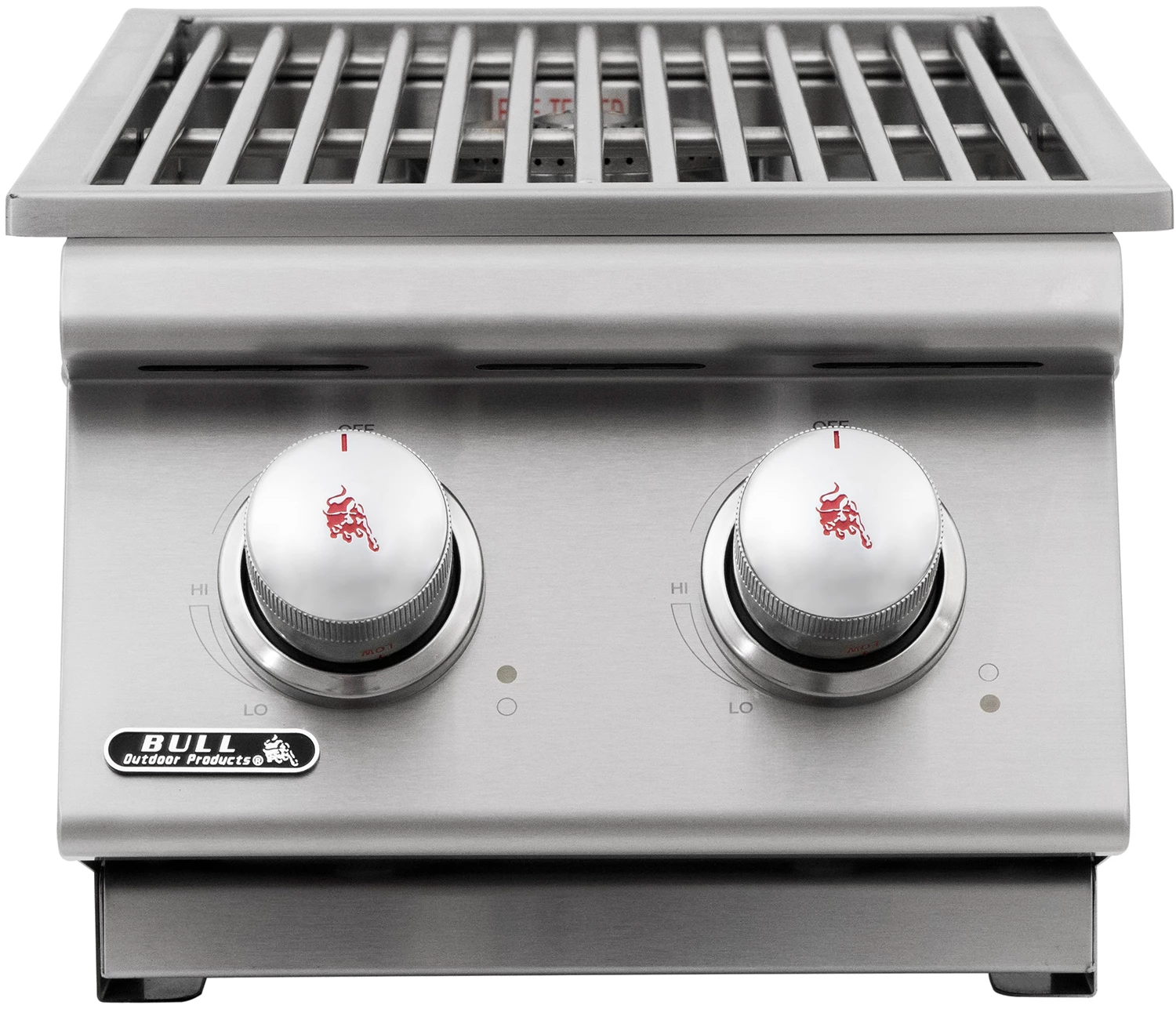 BULL Einbau Seitenbrenner Double / Edelstahl / Slide-In