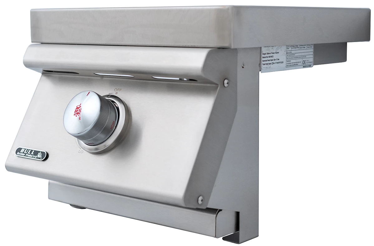 BULL Einbau Seitenbrenner Single / Edelstahl / Slide-In – Bild 3