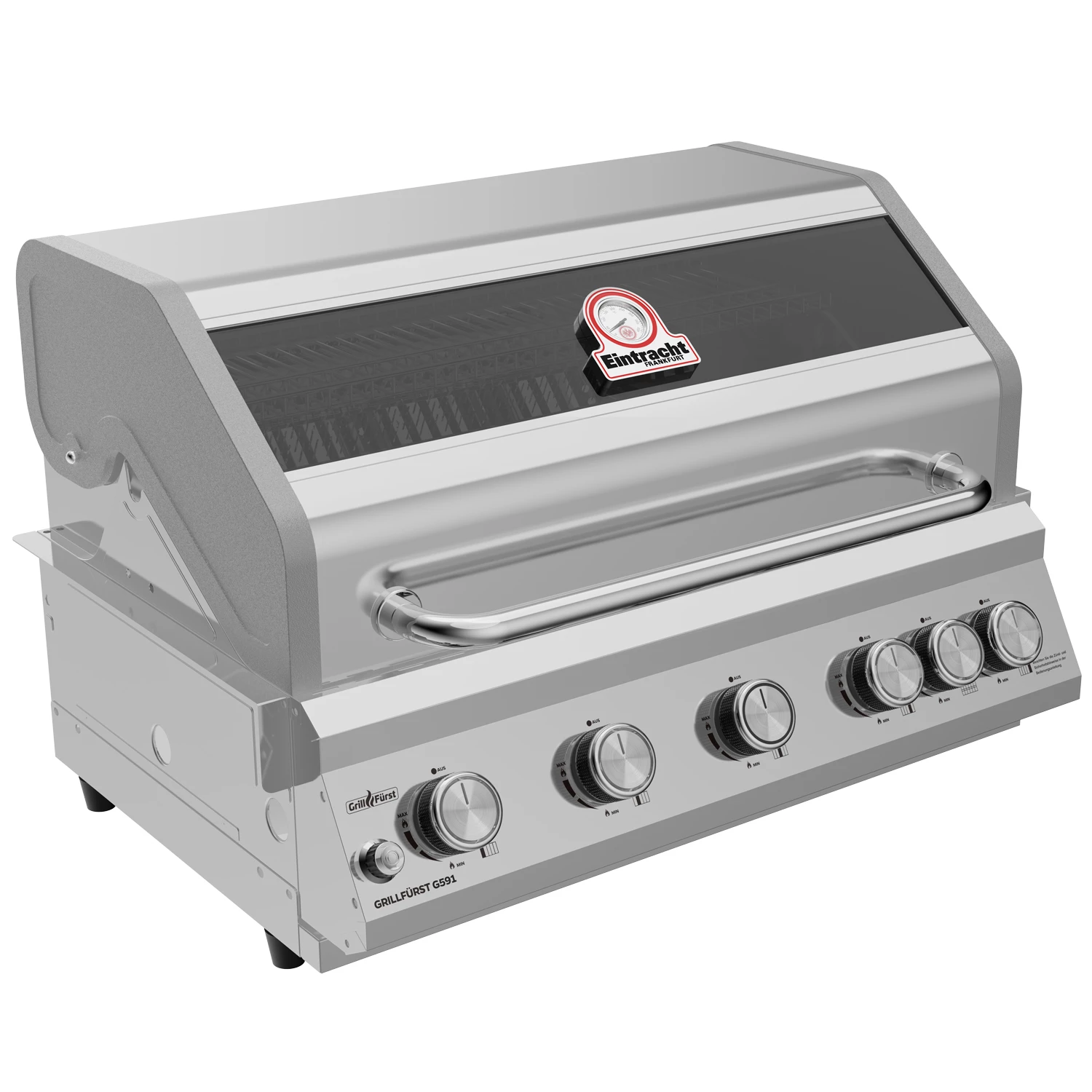 Grillfürst G591G 5-Brenner Einbaugrill - Eintracht Frankfurt Edition - Gusseisenroste – Bild 2