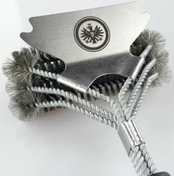 Grillfürst Grillbürste - Eintracht Frankfurt Edition - Edelstahl, Mit Breitem 3-fach Bürstenkopf Und Schaber