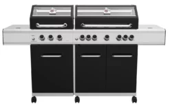 Grillfürst G750E 7-Brenner Doppelkammer - Gasgrill - 1. FC Köln Edition - Edelstahlroste