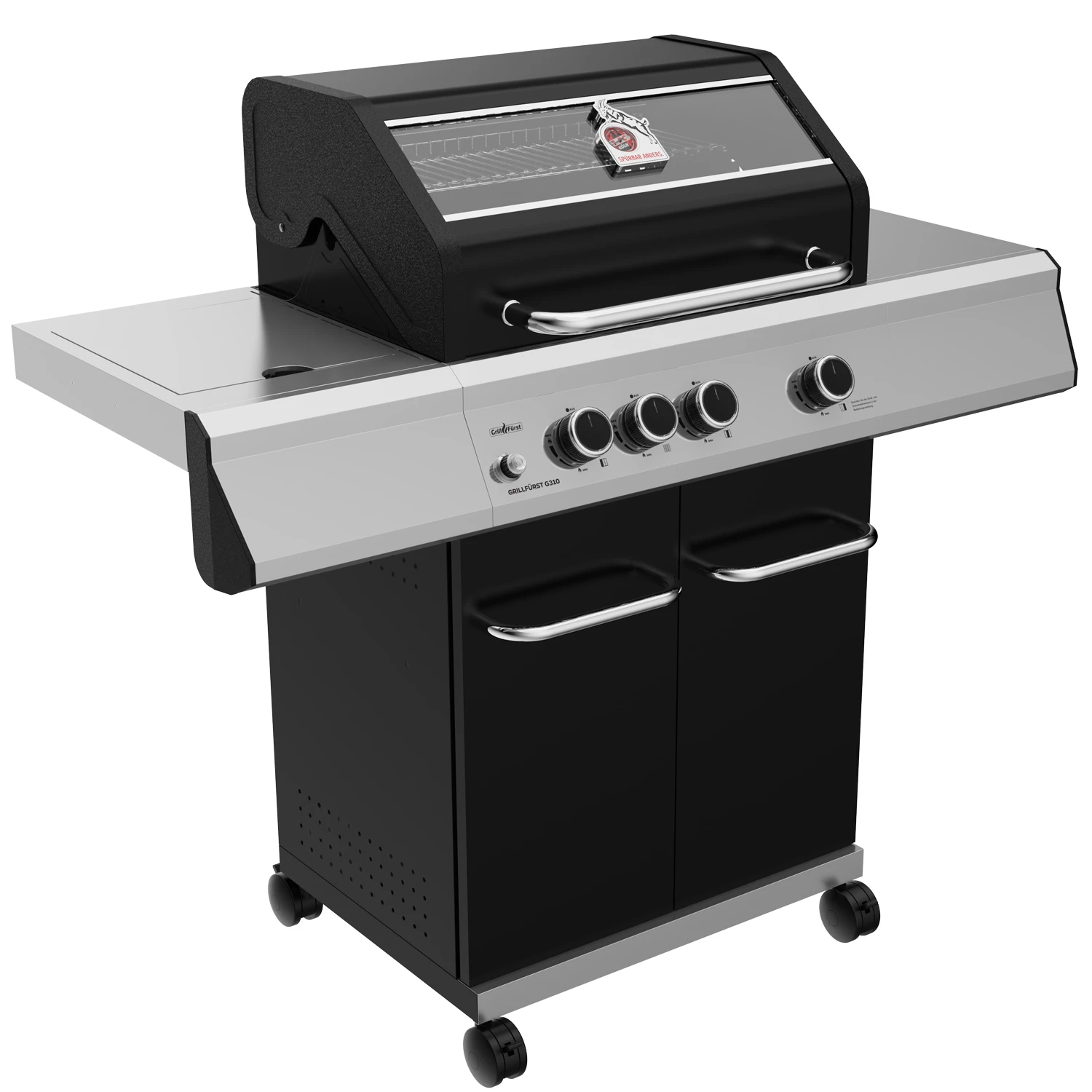 Grillfürst G310G 3-Brenner Gasgrill - 1. FC Köln Edition - Gusseisenroste – Bild 2