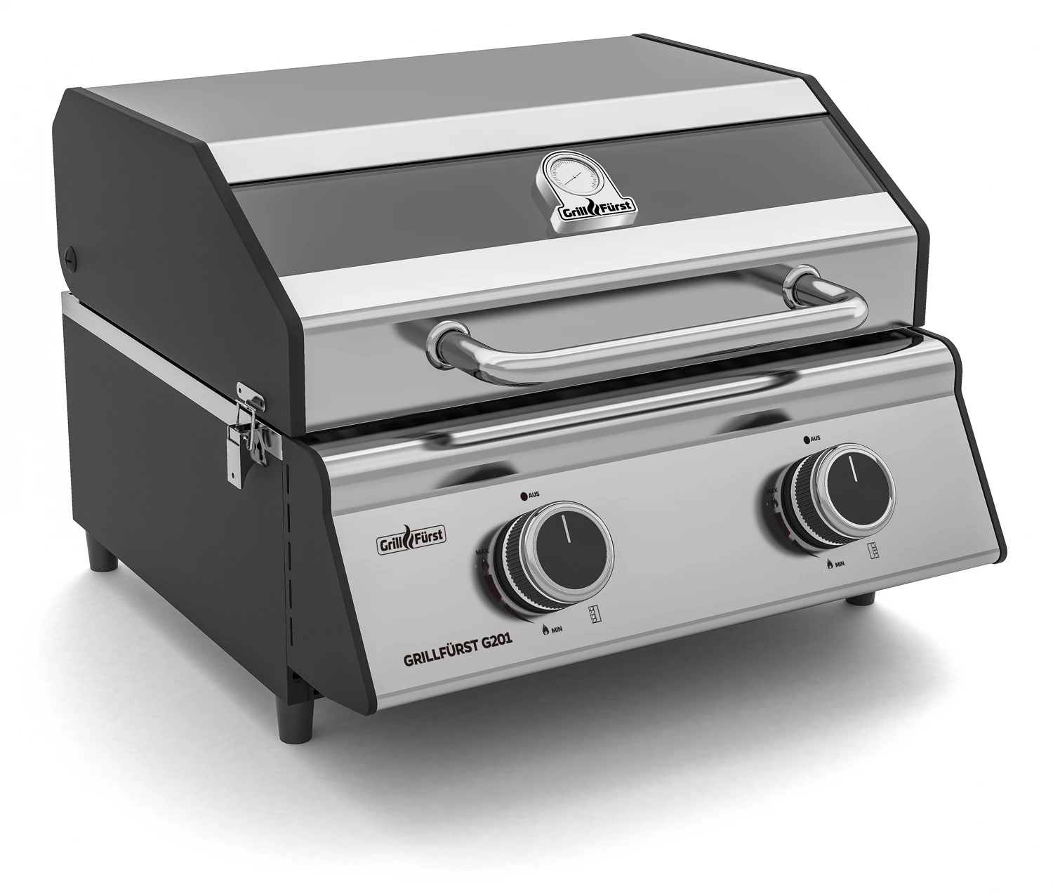 Grillfürst G201E 2-Brenner Gasgrill Portabel V2 - Campinggrill / Balkongrill - X-DEAL Inkl. Untergestell Und Tragetasche – Bild 3