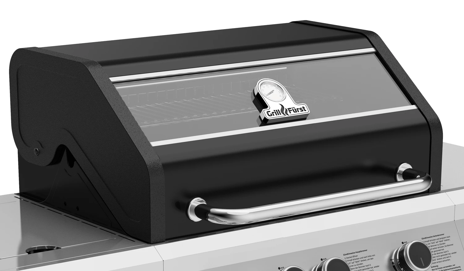 Grillfürst G310G 3-Brenner Gasgrill Mit Hochtemperaturbrenner Und Gusseisen Rosten – Bild 3