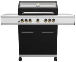 Grillfürst G520G 5-Brenner Gasgrill Borussia Dortmund Edition Mit Hochtemperaturbrenner, Heckbrenner Und Gusseisen Rosten
