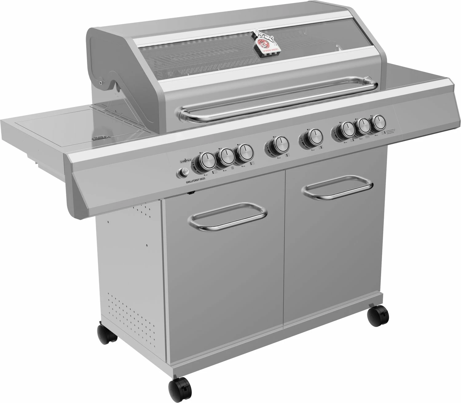 Grillfürst G621E 6-Brenner Edelstahl-Gasgrill - 1. FC Köln Edition - Edelstahlroste – Bild 2