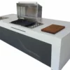 Grillfürst Outdoor Küche Aus 3-tlg. Gegossenem Beton Und HPL (340 Cm X 120 Cm) - Mit Einbaugrill Und Spüle