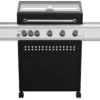 Grillfürst S530G 5-Brenner Gasgrill Mit Seitenkocher Und Gusseisen Rosten Inkl. Abdeckhaube