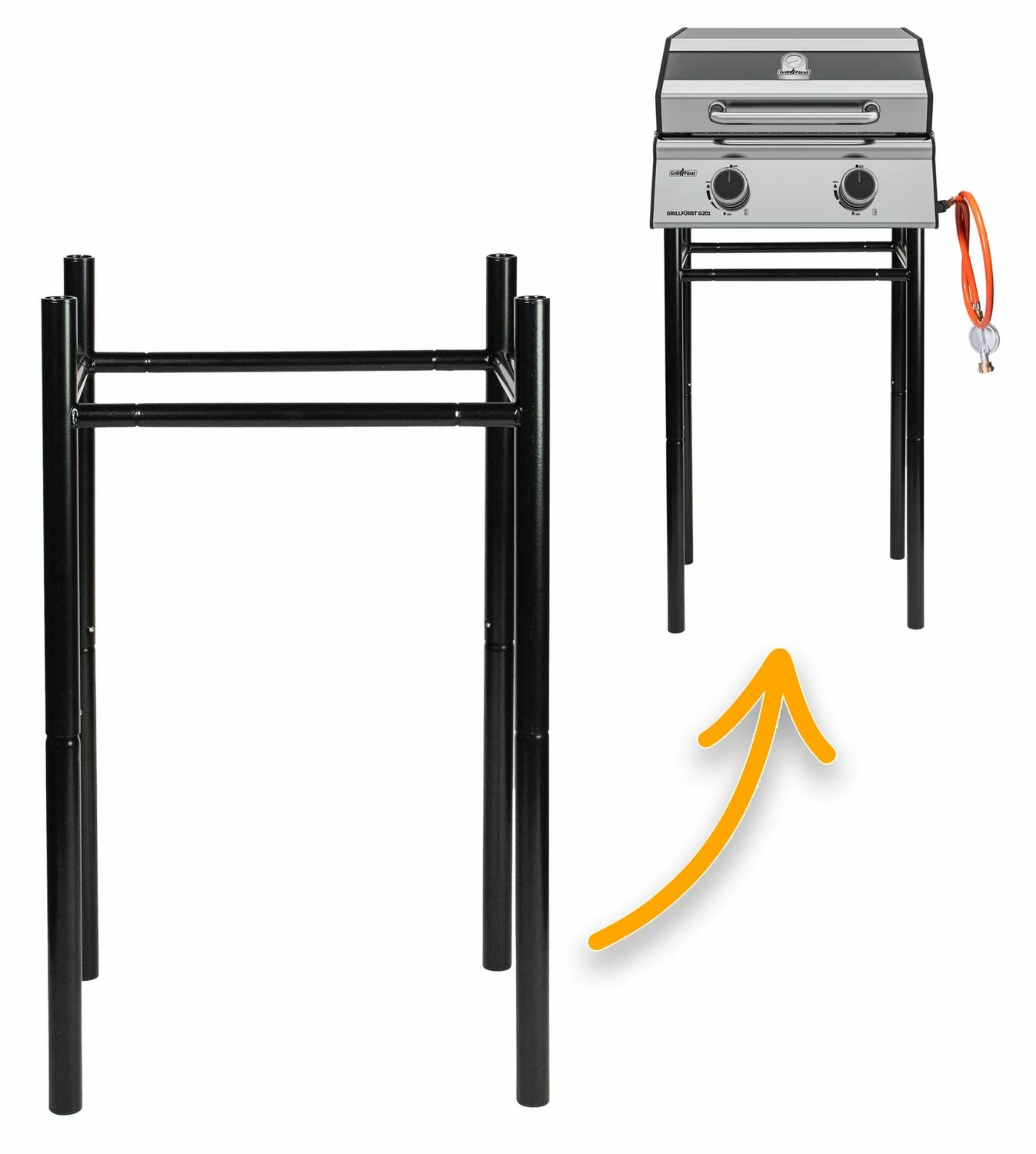 GrillfĂĽrst G201E 2-Brenner Gasgrill Portabel V2 - Campinggrill / Balkongrill - X-DEAL Inkl. Untergestell Und Tragetasche
