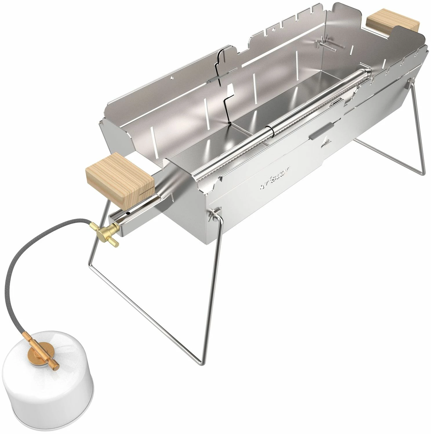 Knister Edelstahl-Gasgrill - Ausziehbarer Kompaktgrill – Bild 3