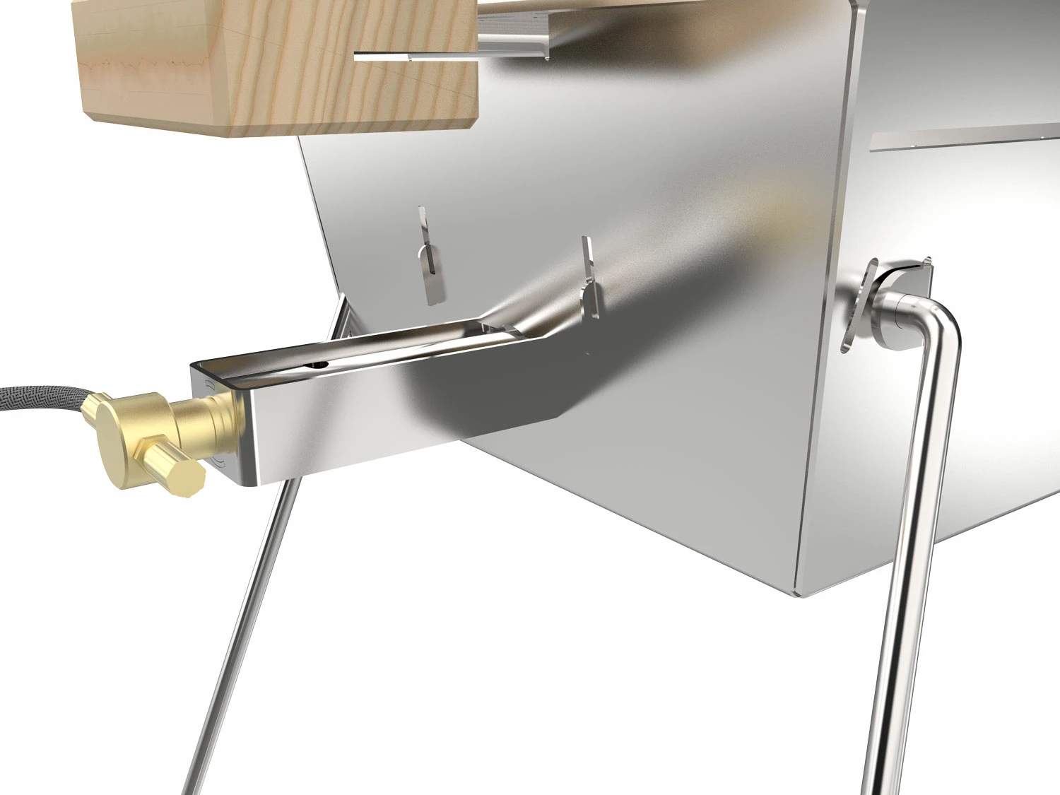 Knister Edelstahl-Gasgrill - Ausziehbarer Kompaktgrill – Bild 6