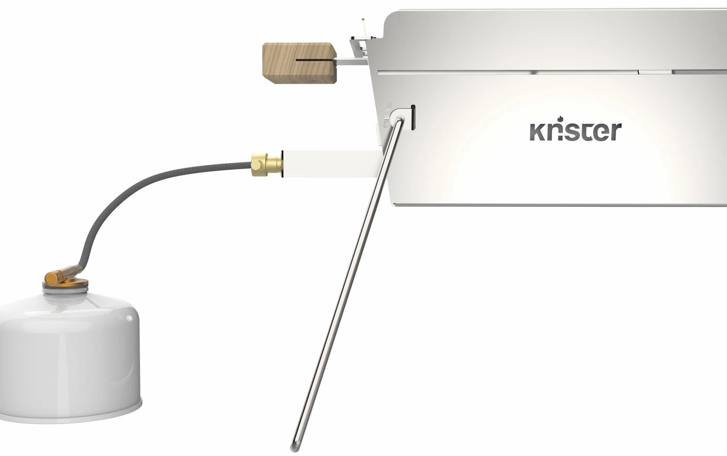 Knister Edelstahl-Gasgrill - Ausziehbarer Kompaktgrill – Bild 4