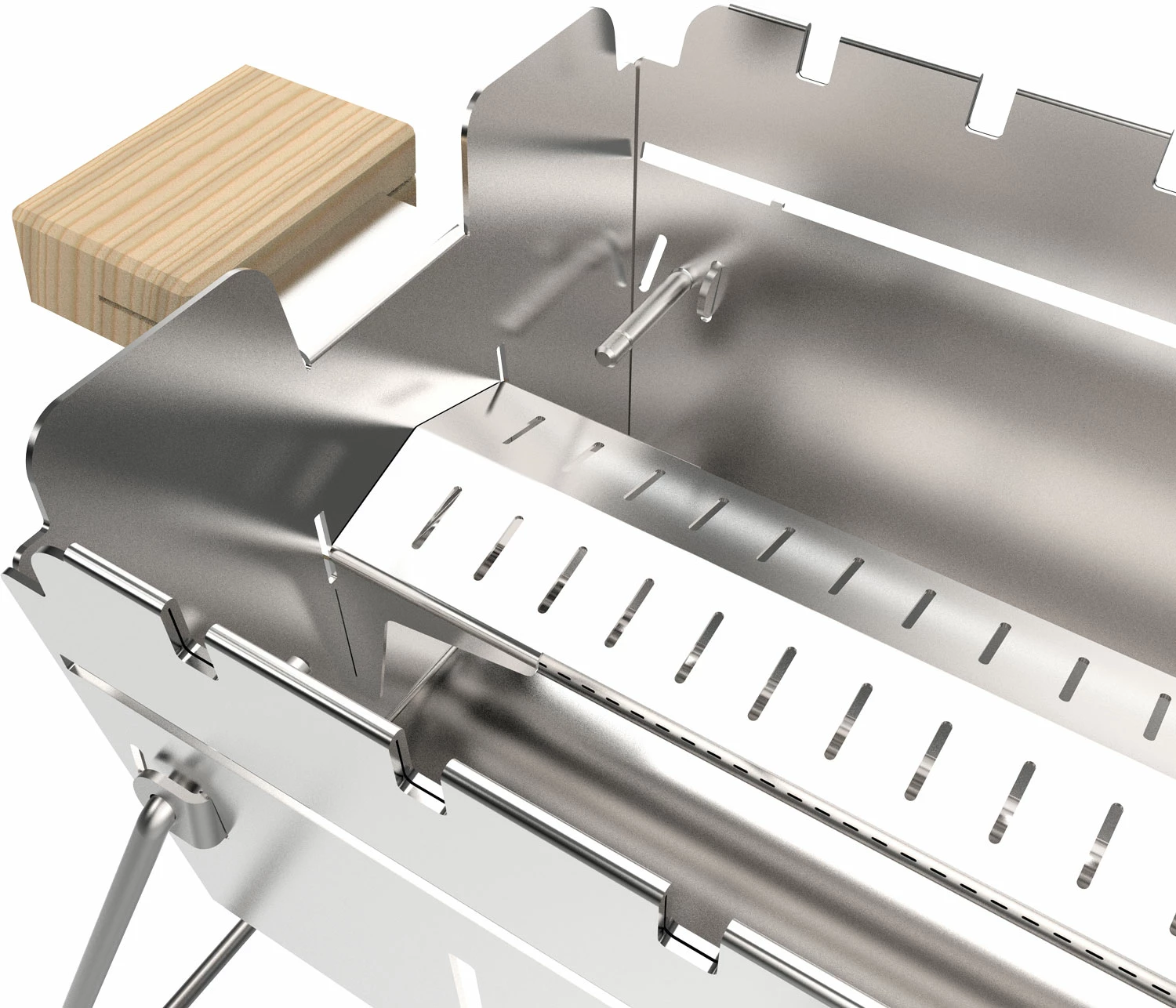 Knister Edelstahl-Gasgrill - Ausziehbarer Kompaktgrill – Bild 8