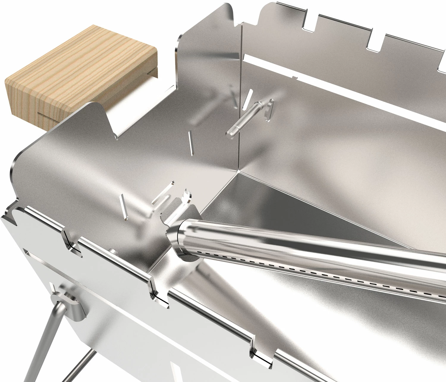 Knister Edelstahl-Gasgrill - Ausziehbarer Kompaktgrill – Bild 7