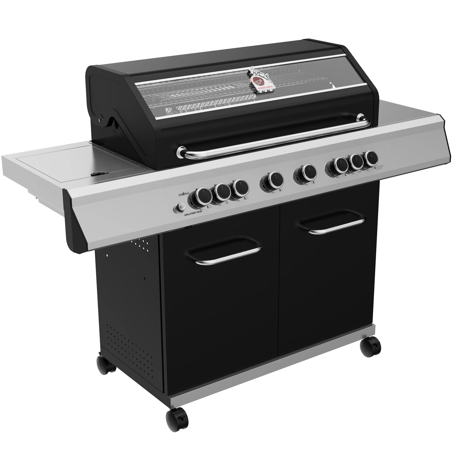 Grillfürst G620G 6-Brenner Gasgrill - 1. FC Köln Edition - Gusseisenroste – Bild 2
