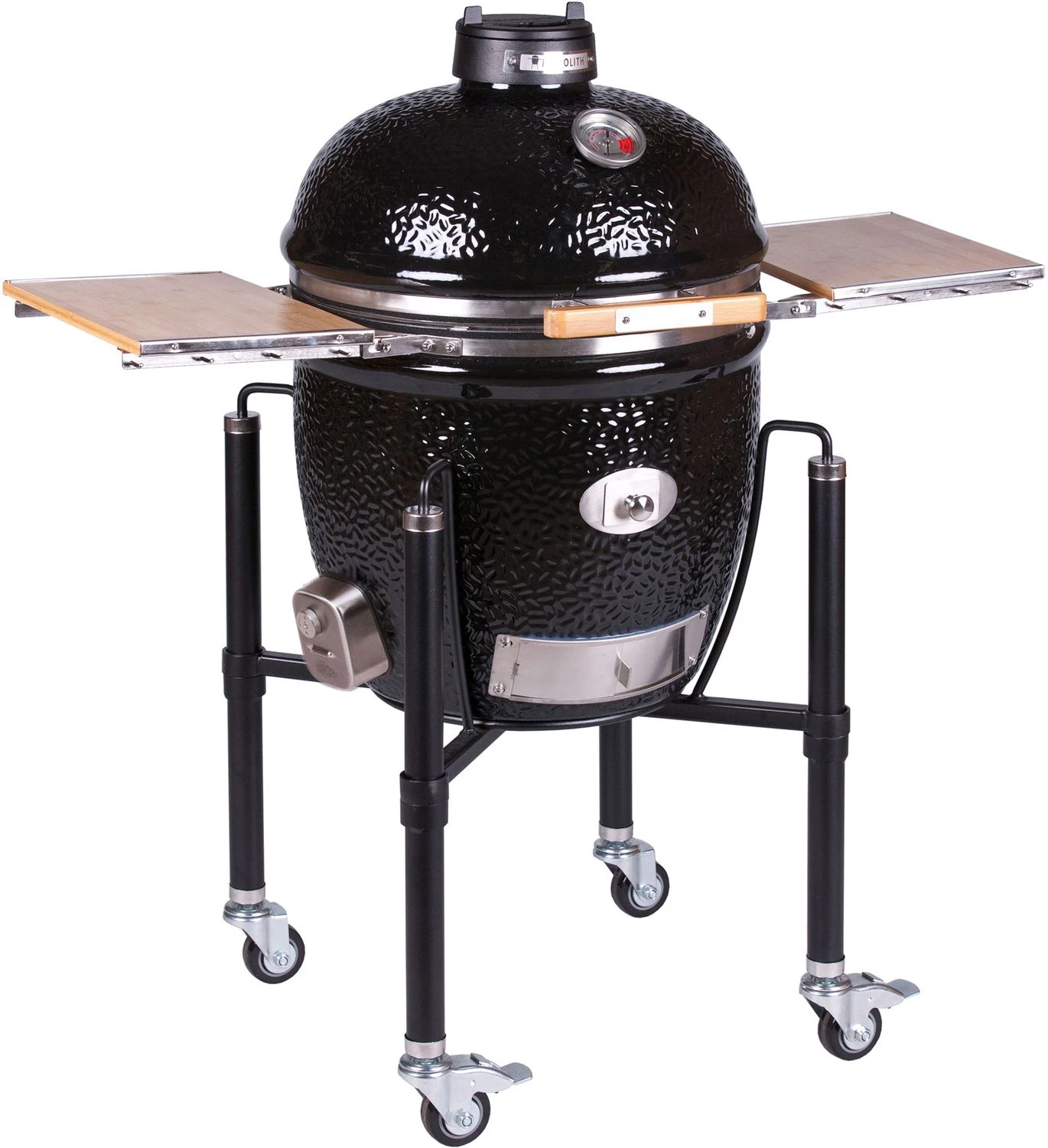 Monolith Grill CLASSIC BBQ GURU - PRO-Serie 2.0 Schwarz - MIT Gestell Und Seitentischen - Inkl. DynaQ Controller Set – Bild 2
