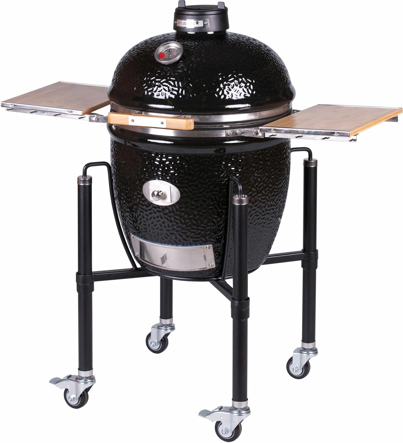 Monolith Grill CLASSIC BBQ GURU - PRO-Serie 2.0 Schwarz - MIT Gestell Und Seitentischen - Inkl. DynaQ Controller Set – Bild 4
