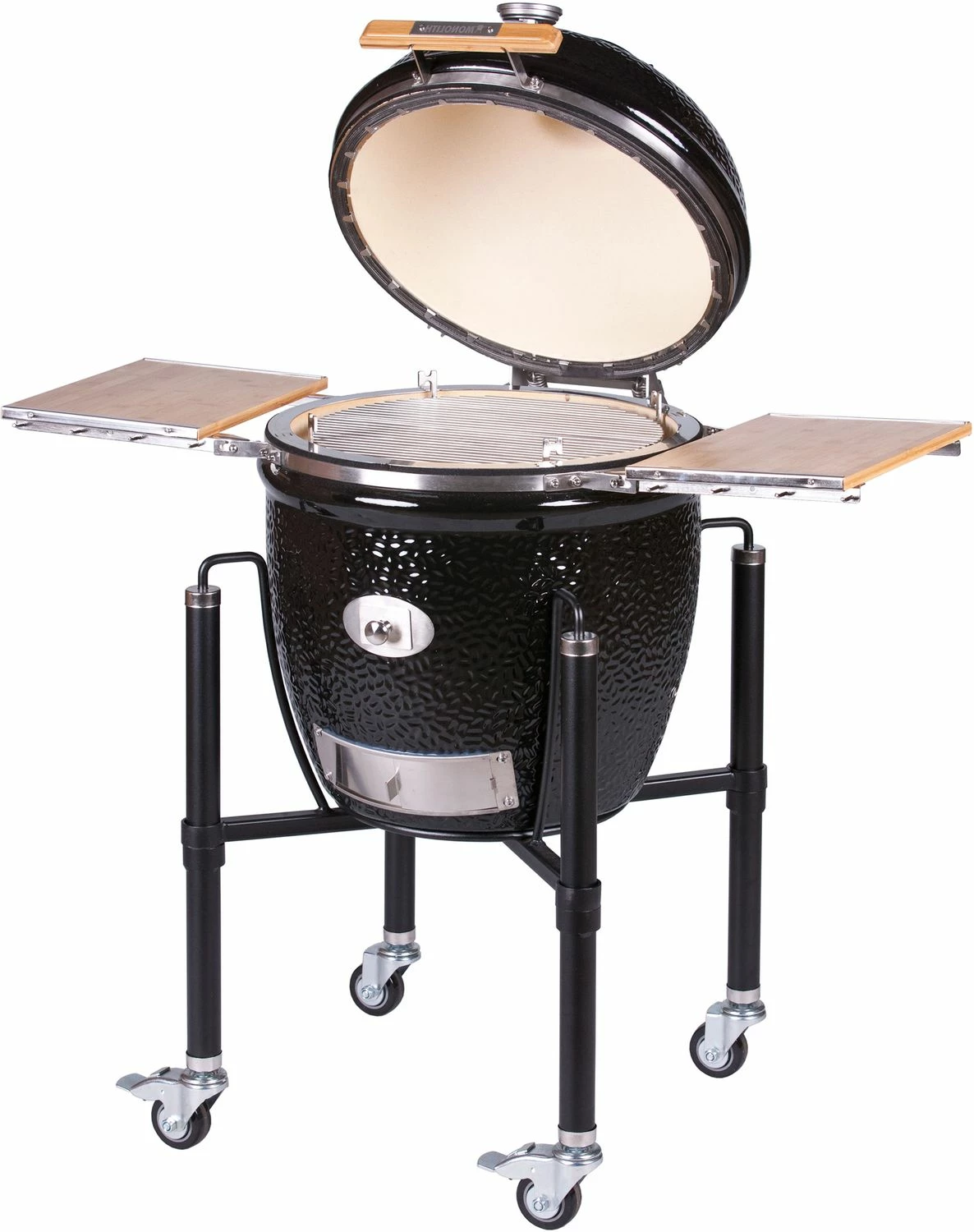 Monolith Grill CLASSIC BBQ GURU - PRO-Serie 2.0 Schwarz - MIT Gestell Und Seitentischen - Inkl. DynaQ Controller Set – Bild 3