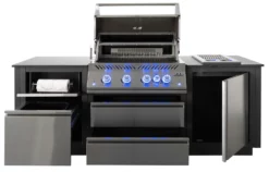 Napoleon Outdoor Küche Oasis Compact 105 Mit BIG32 Einbaugrill Und Einbau Sizzle Zone - Inkl. Arbeitsplatte Aus Feinsteinzeug