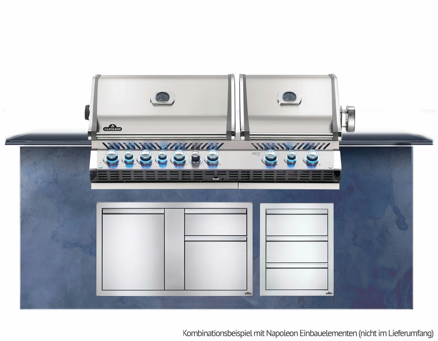 Napoleon Prestige Pro 825-3 Edelstahl Einbaugrill Gas - Inkl. Drehspieß - Modell 2023 – Bild 11