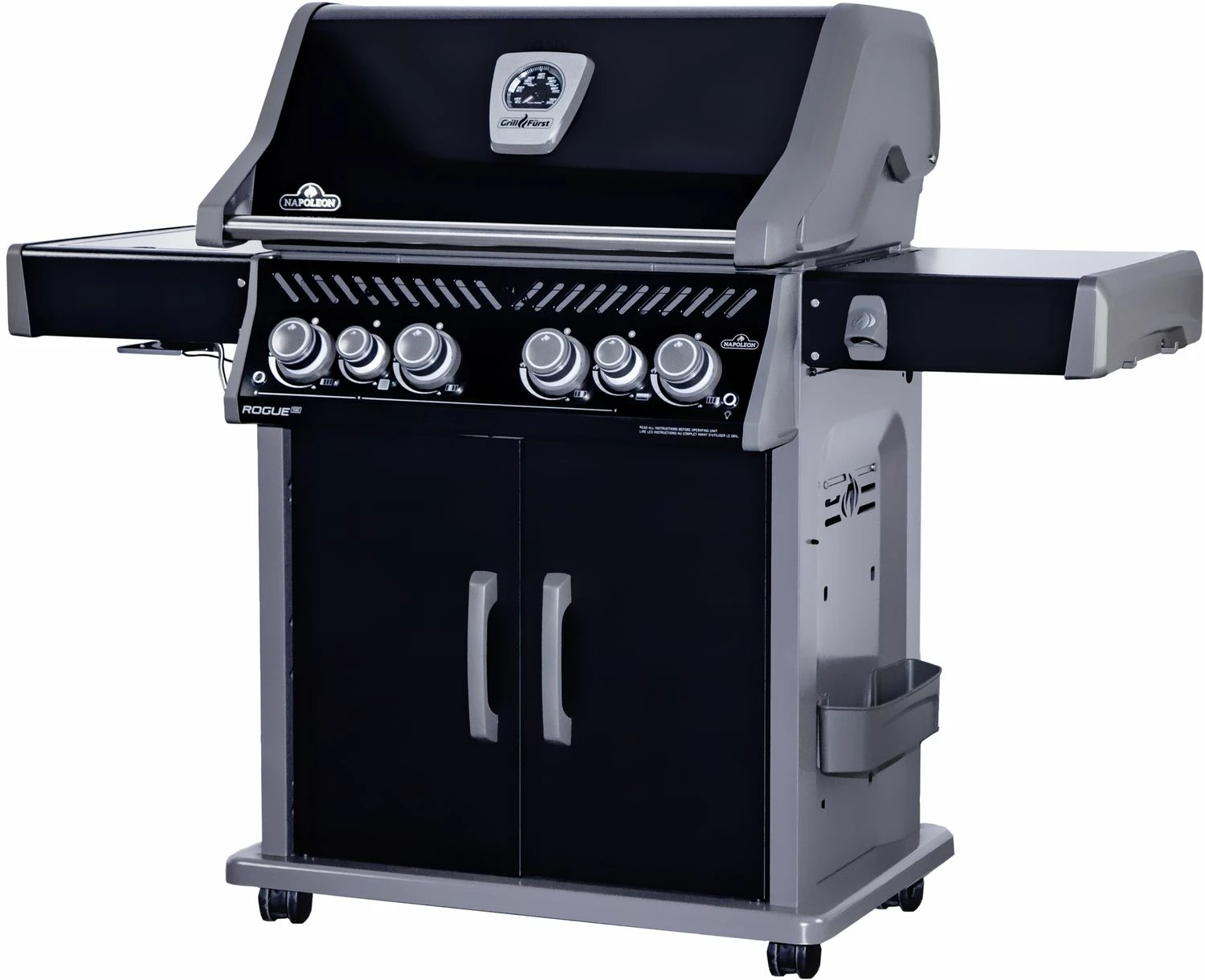 Napoleon Rogue SE 525 Gasgrill - All-black - Mit Edelstahlrosten, Sizzle Zone Und Heckbrenner - Grillfürst Edition Inkl. Abdeckhaube Im Karton - Modell 2022 – Bild 2
