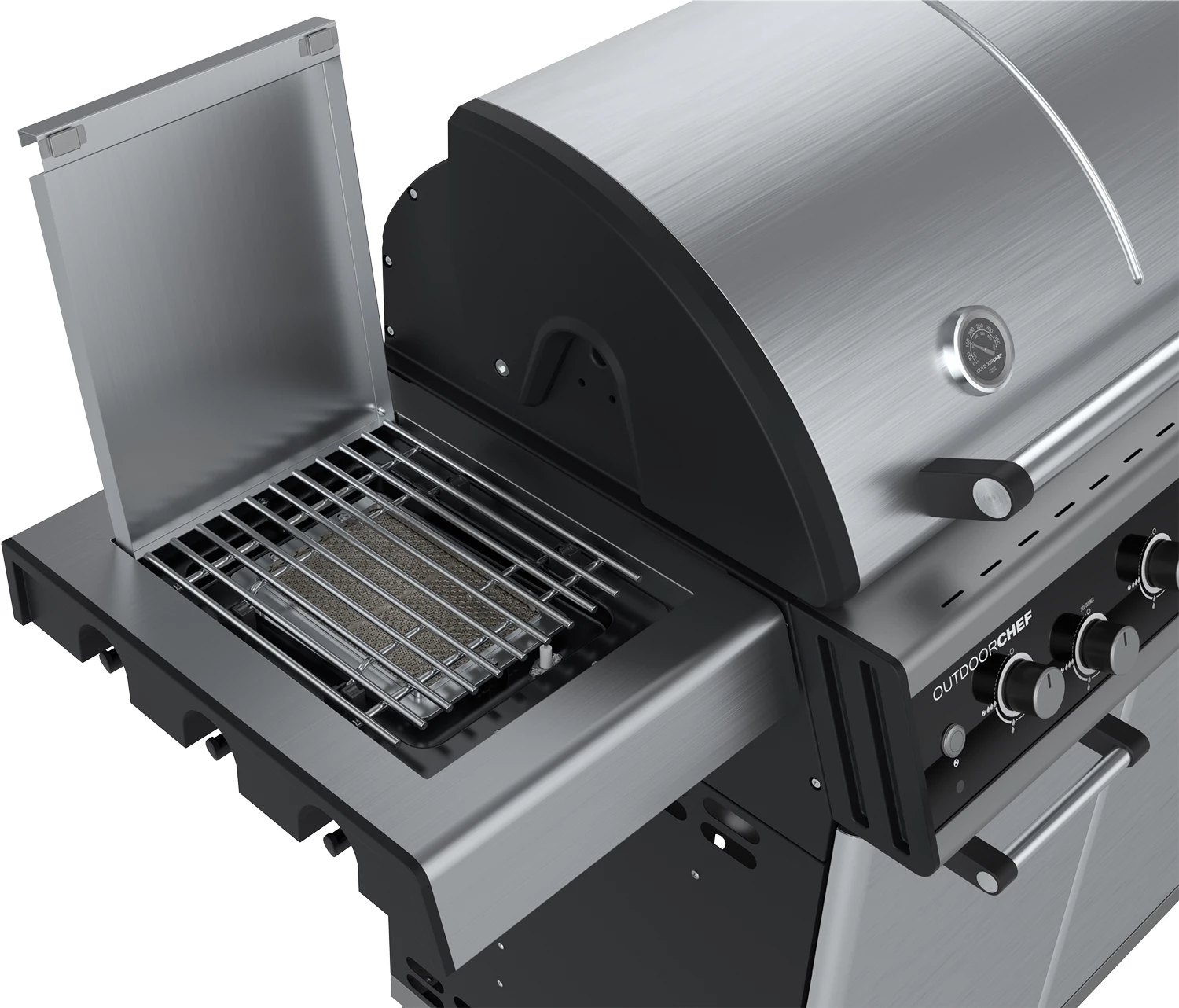 Outdoorchef Dualchef S 425 G Edelstahl Gasgrill Mit Seitenkocher + BLAZING ZONE Infrarotbrenner – Bild 12