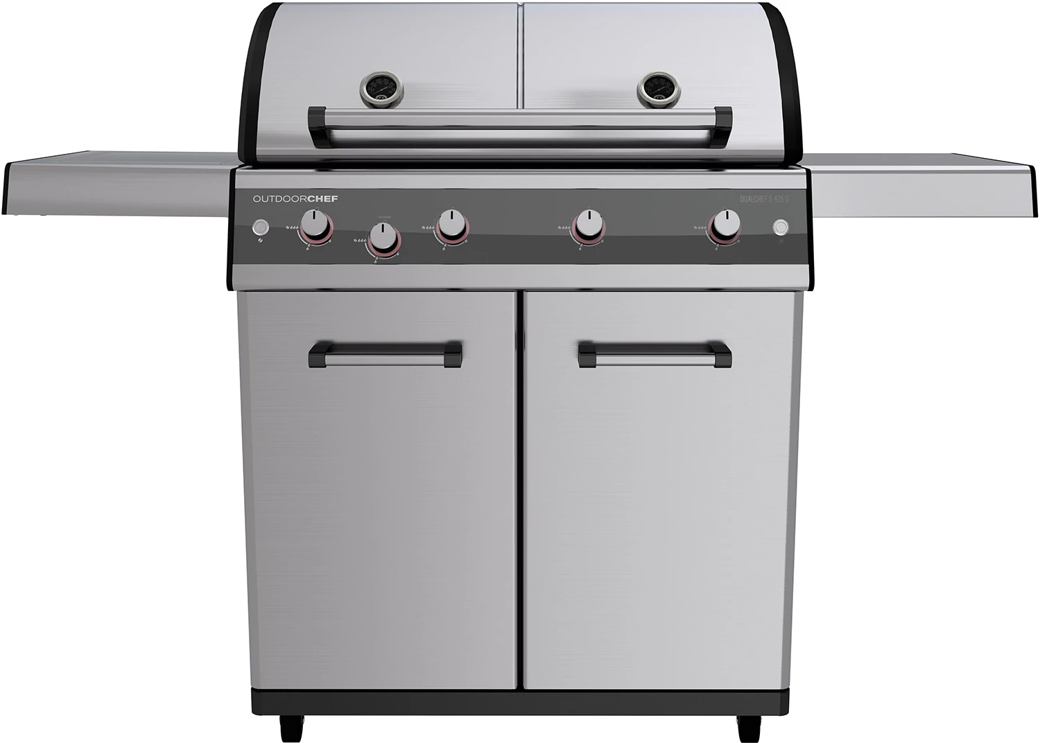 Outdoorchef Dualchef S 425 G Edelstahl Gasgrill Mit Seitenkocher + Blazing Zone Infrarotbrenner + DGS Gusseisen Grillrost 2 Stk. + DGS Gemüse Grillrost 2 Stk. – Bild 2