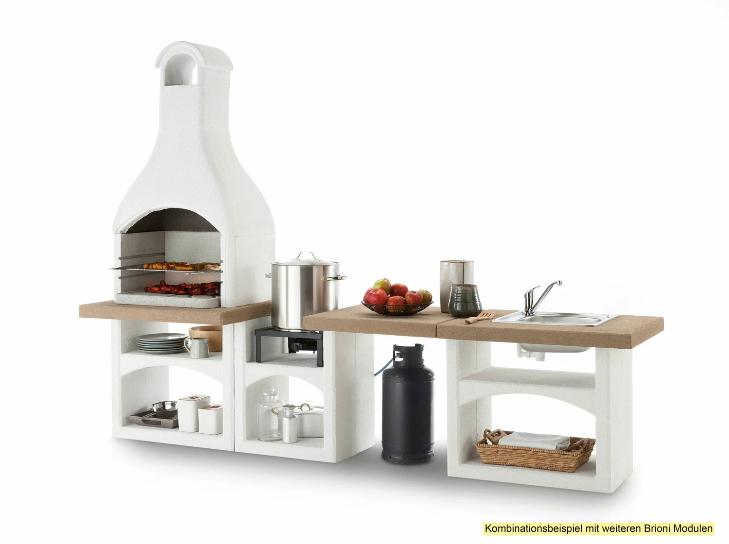 Palazzetti Outdoor Küche: Modul Grillkamin Brioni Inkl. Montagematerial – Bild 2