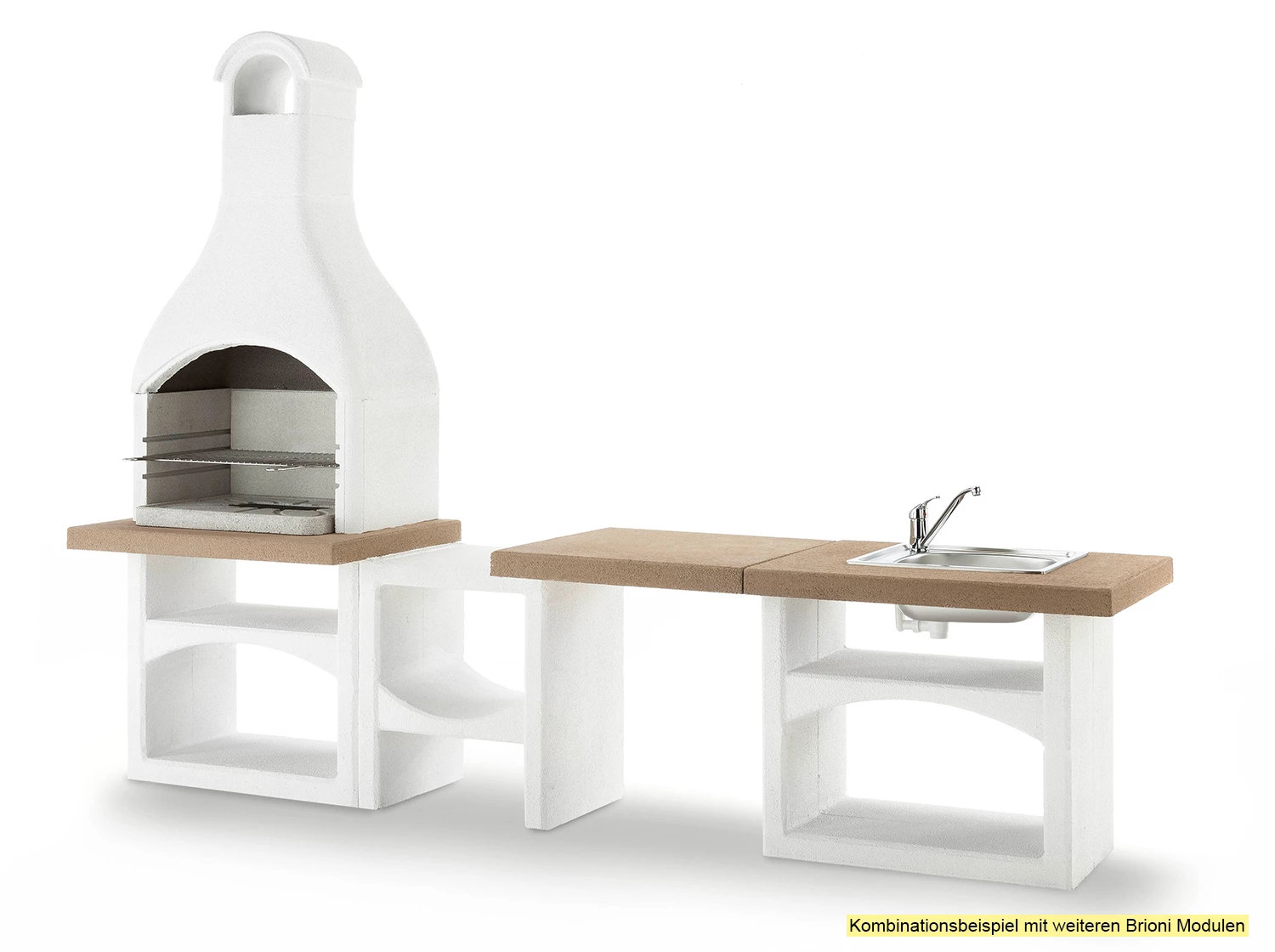 Palazzetti Outdoor Küche: Modul Grillkamin Brioni Inkl. Montagematerial – Bild 6