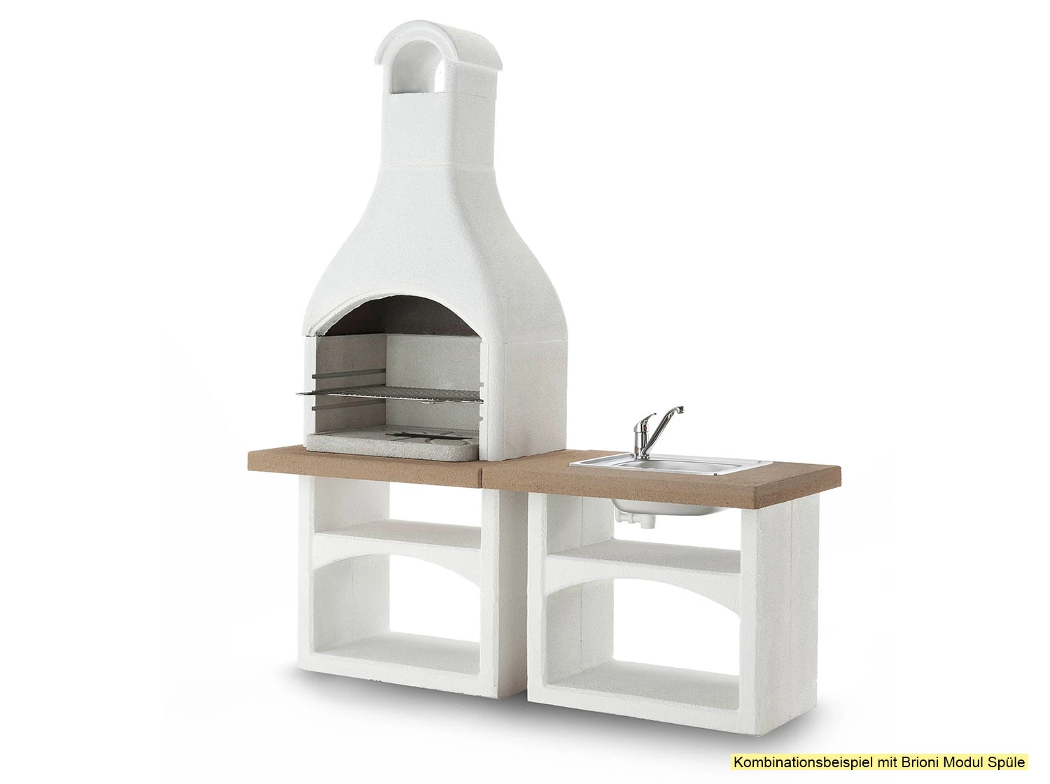 Palazzetti Outdoor Küche: Modul Grillkamin Brioni Inkl. Montagematerial – Bild 3