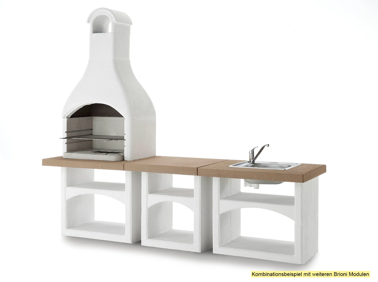 Palazzetti Outdoor Küche: Modul Grillkamin Brioni Inkl. Montagematerial – Bild 4