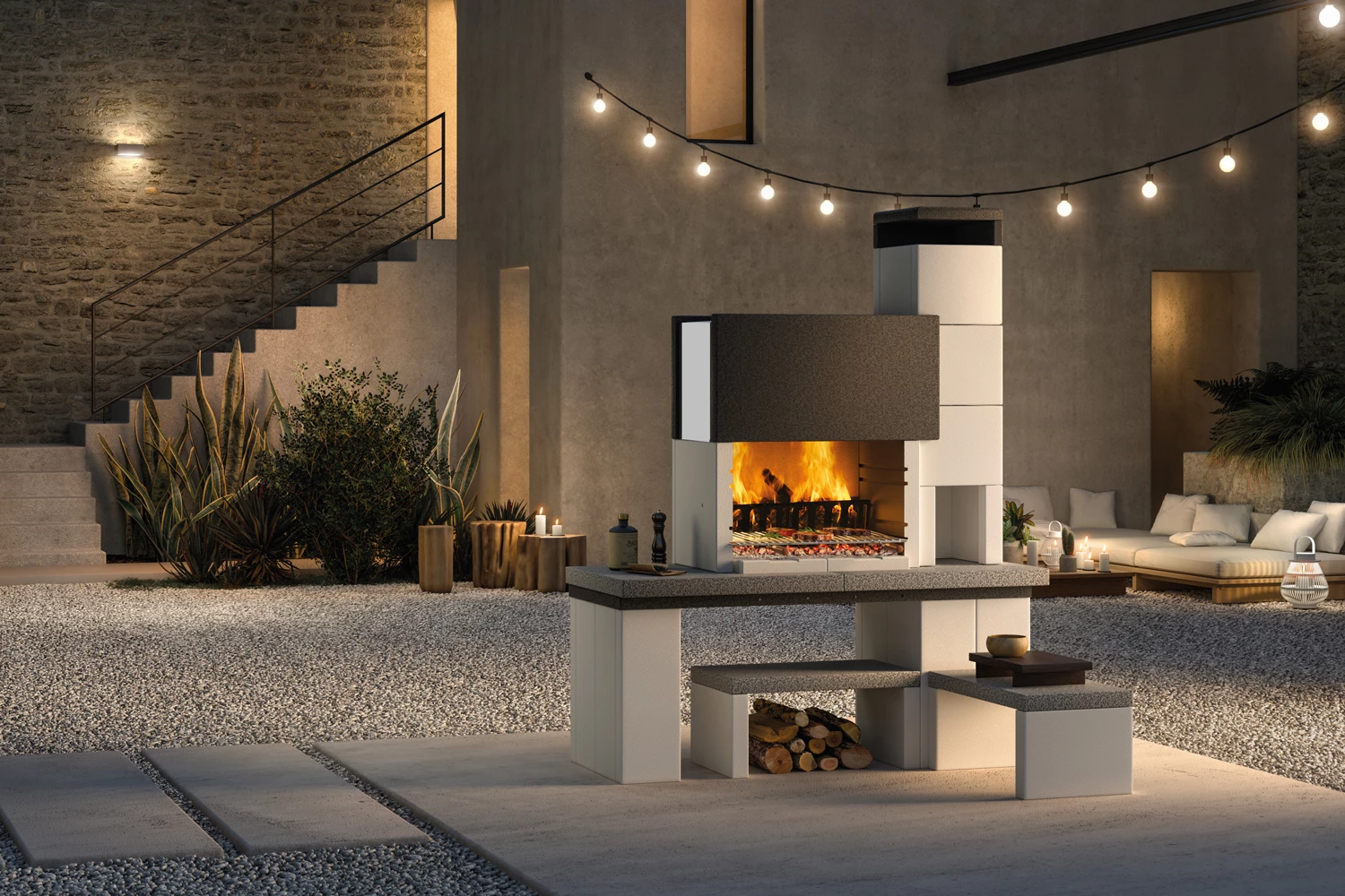 Palazzetti Grillkamin New York Inkl. Montagematerial