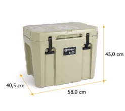 Petromax Kühlbox 25 Liter Sand - Inkl. Sitzkissen, Haft-Unterlage Und Einsatzkorb