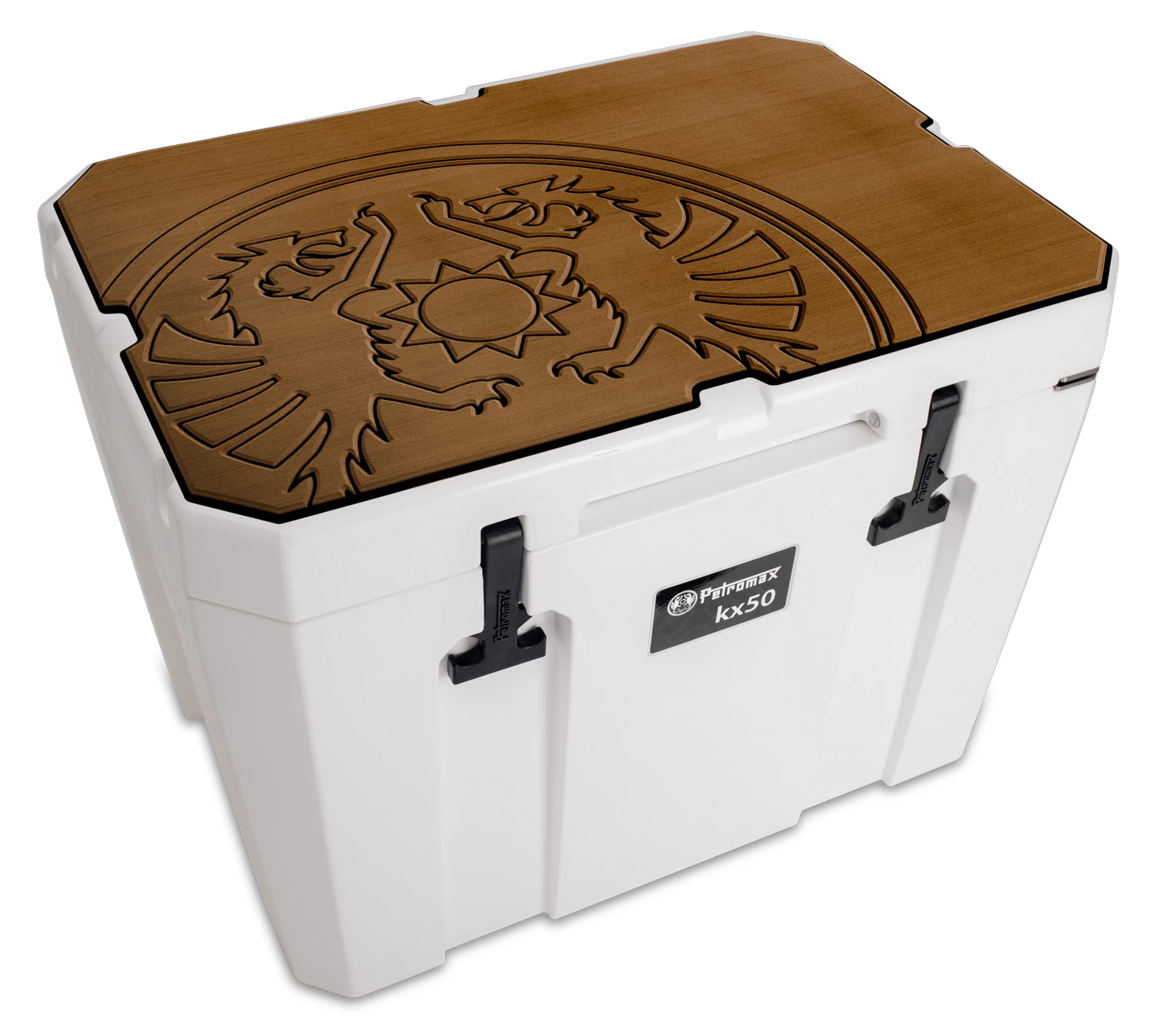 Petromax Kühlbox 50 Liter Alpenweiß - Inkl. Sitzkissen, Haft-Unterlage Und Einsatzkorb – Bild 6