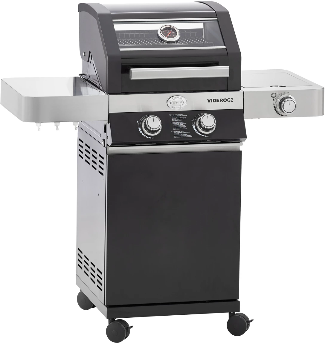 Rösle Gasgrill Videro G2 Schwarz - Modell 2022 Inkl. Abdeckhaube