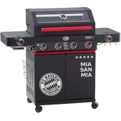 Rösle Videro G4-S VARIO+ Schwarz Gasgrill - FC Bayern Edition - Inkl. FC Bayern Abdeckhaube, Grillzange, Grillbürste Und Grillhandschuhe