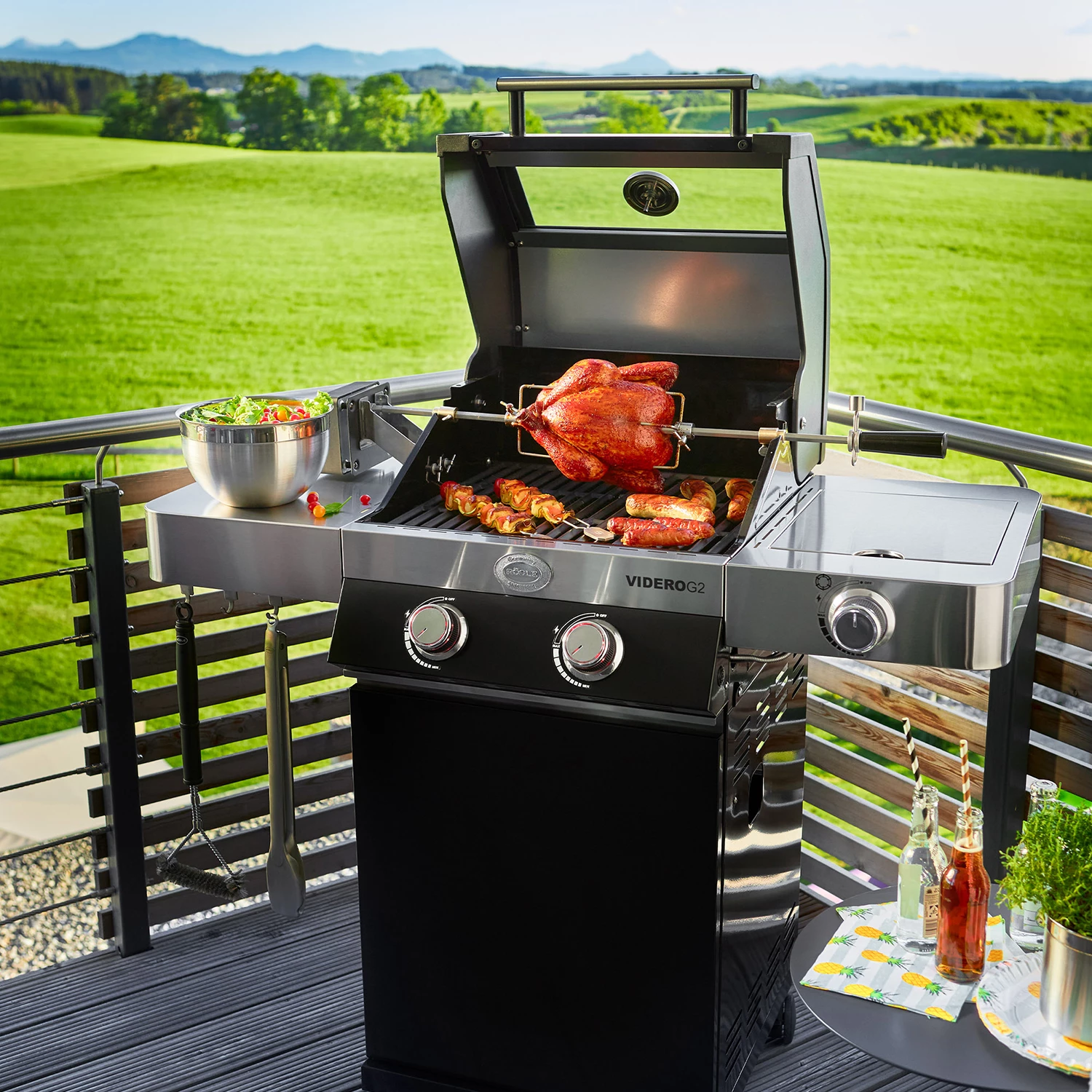 Rösle Gasgrill Videro G2 Schwarz - Modell 2022 Inkl. Abdeckhaube – Bild 9