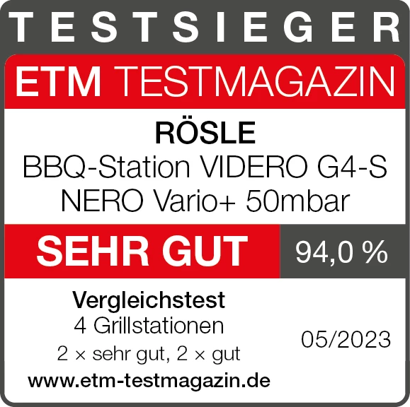 Rösle Gasgrill BBQ-Station Videro G4-S Vario+ Nero Schwarz - Modell 2023 - X-DEAL Inkl. Abdeckhaube – Bild 3