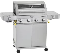 Rösle Edelstahl Gasgrill Videro G4-S VARIO+ - Limited Edition Modell 2023 - X-DEAL Inkl. Abdeckhaube, Grillplatte Und Drehspieß