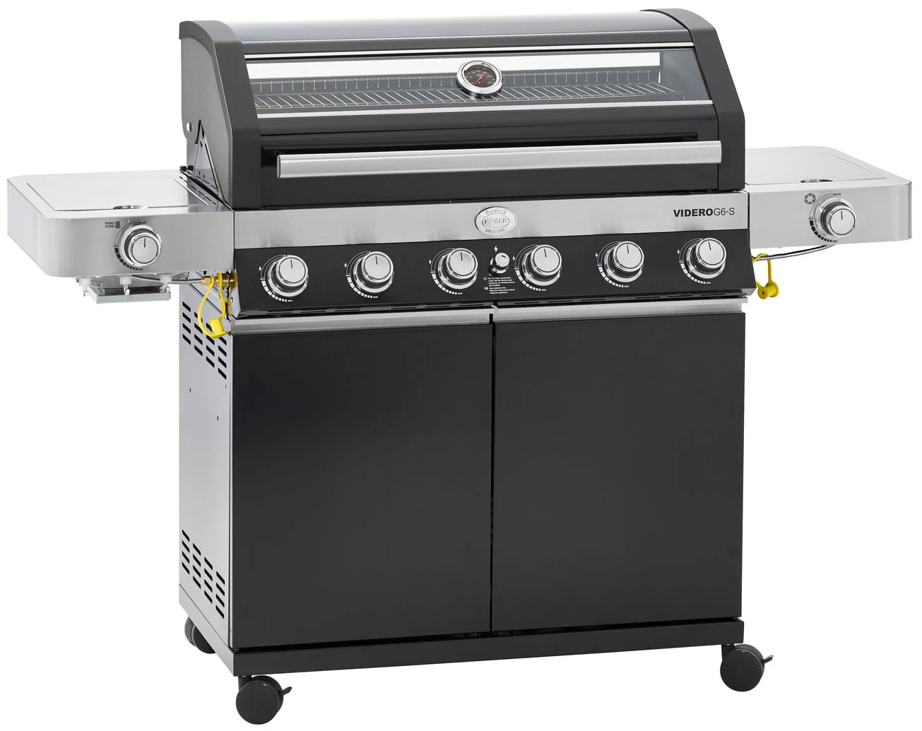 Rösle Gasgrill Videro G6-S VARIO+ Schwarz - Modell 2023 - X-DEAL Inkl. Abdeckhaube, Grillplatte Und Drehspieß