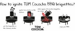 TOM Cococha Rot BBQ Grillbriketts 10kg