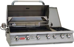 BULL 7 Burner Premium Gasgrill - Einbaugrill Mit Infrarot Mit Backburner, Seitenkocher Und Rotisserie