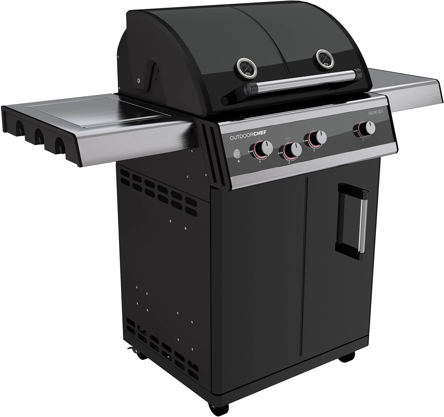 Outdoorchef Dualchef 325 G Gasgrill Mit Seitenkocher + BLAZING ZONE Infrarotbrenner + DGS Gusseisen Grillrost 2 Stk. + DGS Gemüse Grillrost 2 Stk. – Bild 4